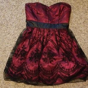 Red & black prom dress